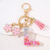 Letter Pendant Keychain With Flower Tassel-L
