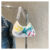 Acrylic Chain Graffiti Armpit Bag-White