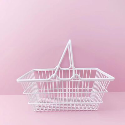 Stationery Storage Basket-Medium basket white (19*13.5*9cm)