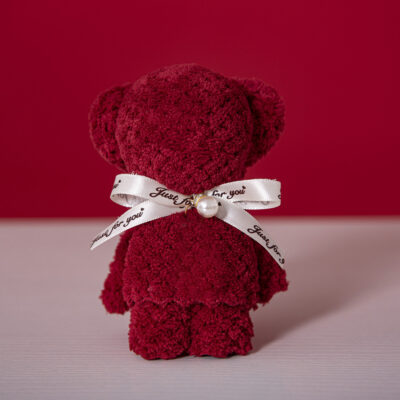 Fleece Square Towel-Pineapple pearl little red bear 30*30cm