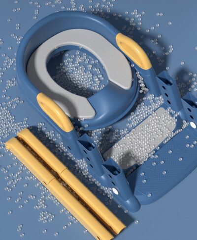 Children's Toilet Ladder-Step Pink + PVC Mat