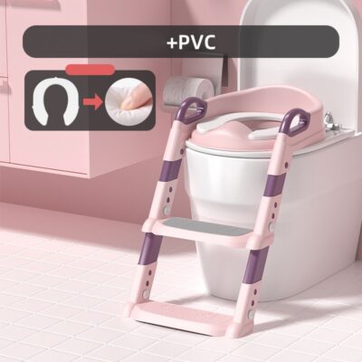 Children's Toilet Ladder-Step Pink + PVC Mat