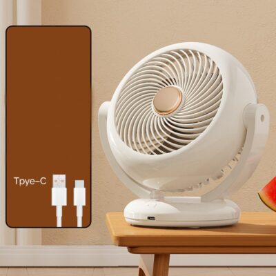 Shaking Head Mini Fan-khaki