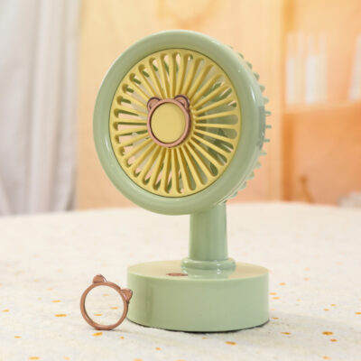 Mini Rechargeable Desktop Fan-Green Bear
