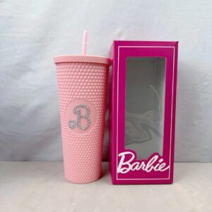 24oz 710ml Barbie Water Cup-White Diamond Pink