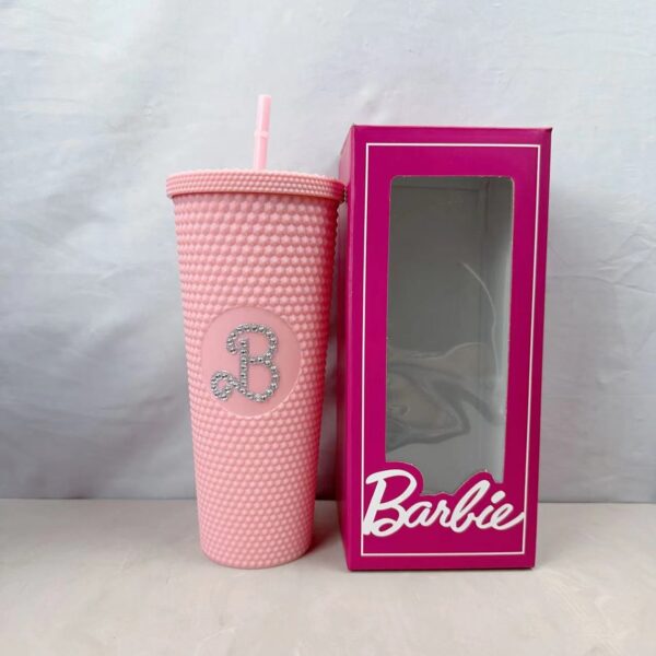 24oz 710ml Barbie Water Cup-White Diamond Pink