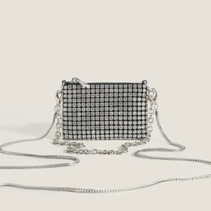 Rhinestone Bag-White
