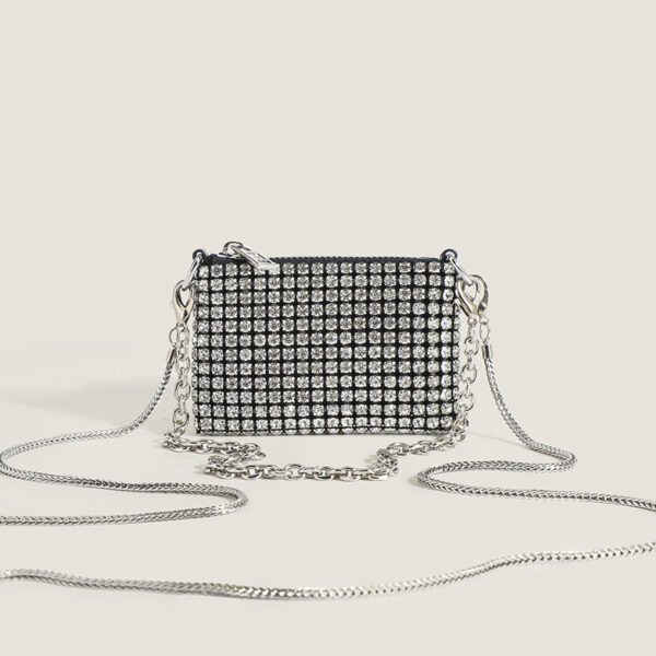 Rhinestone Bag-White