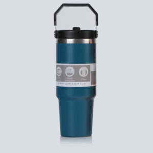 900ml Stainless Steel Thermos Cup-lake blue(single drinking cap)