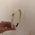 Spring and Summer Hair Hoops-Double C-White