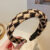 High Skull Headband-Brown checkerboard