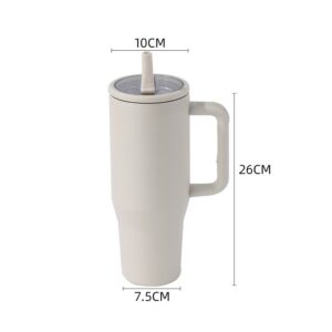40oz Stainless Steel Ice Cup-Moon Gray - Folding Straw