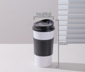 300-500ML Plastic Coffee Cup-White Small