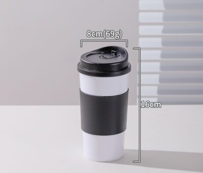 300-500ML Plastic Coffee Cup-White Small