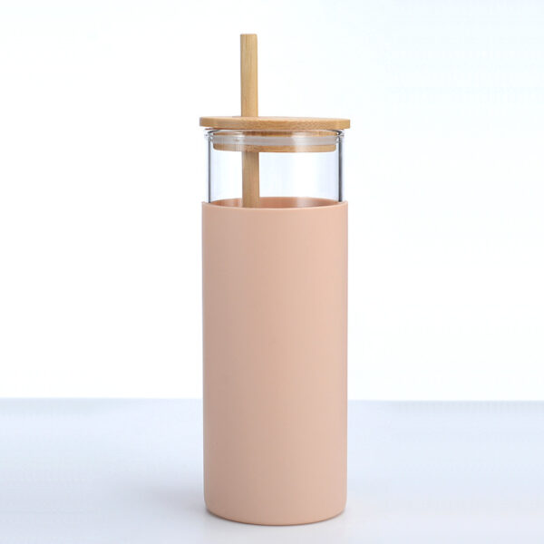 600ml Glass Water Cup-Orange