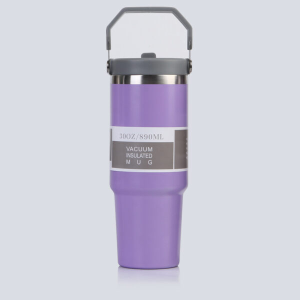 900ml Stainless Steel Thermos Cup-Violet(single drink cap)