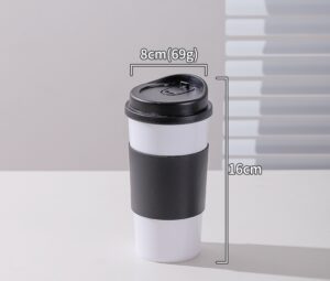 300-500ML Plastic Coffee Cup-Black Small