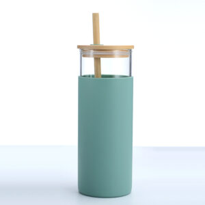 600ml Glass Water Cup-Green