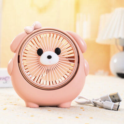 Cute Dog Small Fan-Dark Pink Puppy