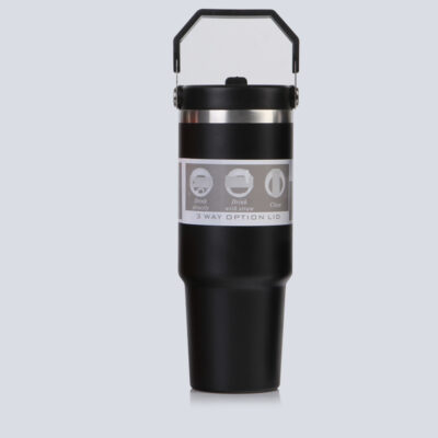 900ml Stainless Steel Thermos Cup-sky black(single drinking lid)