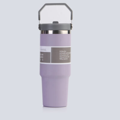 900ml Stainless Steel Thermos Cup-taro purple(single drinking lid)