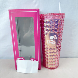 24oz 710ml Barbie Water Cup-Laser Pink Girls