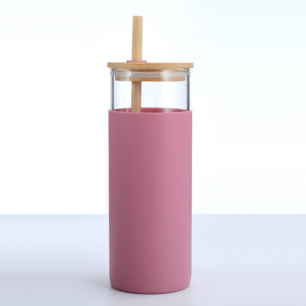 600ml Glass Water Cup-Red