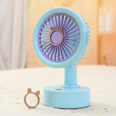 Mini Rechargeable Desktop Fan-Blue Deer