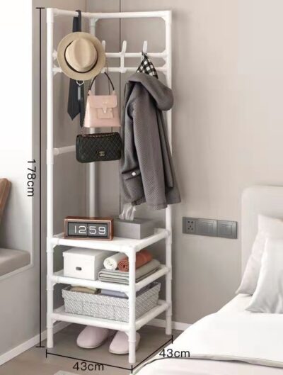 Multifunctional Clothes Hanger-Corner rack upgraded three-layer white