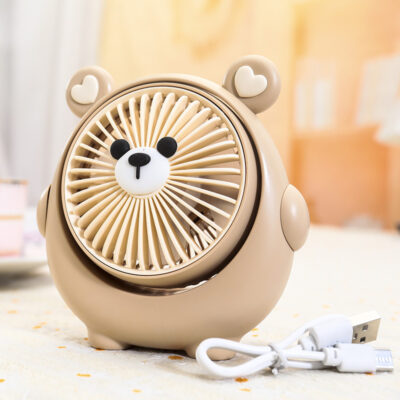 Cute Dog Small Fan-Bear coffee