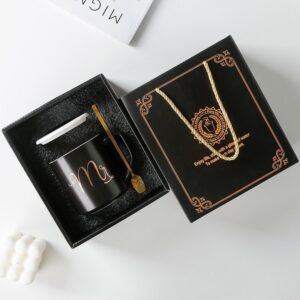 Nordic Souvenir Ceramic Cup With Lid-Black M