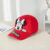 Children's Baseball Cap-red (3D Mickey style)