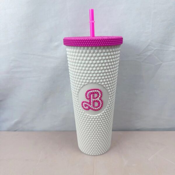 24oz 710ml Barbie Water Cup-Fancy Diamond White