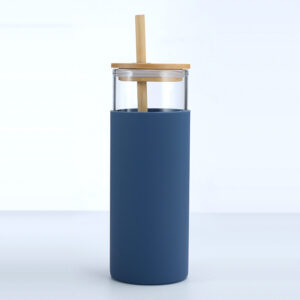 600ml Glass Water Cup-Blue