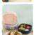 Japanese Square Lunch Box-1300ml milk apricot