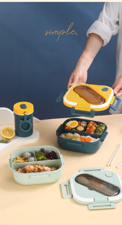 Portable Compartment Lunch Box-Fantasy purple