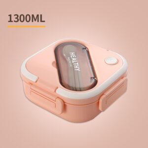 Portable Compartment Lunch Box- Light pink