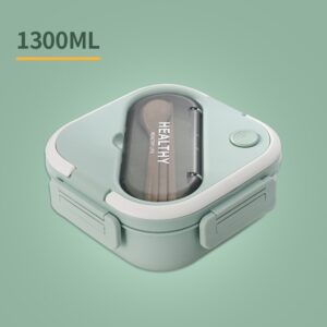 Portable Compartment Lunch Box-Nordic green