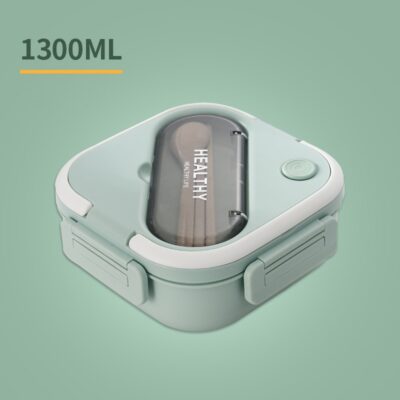 Portable Compartment Lunch Box-Nordic green