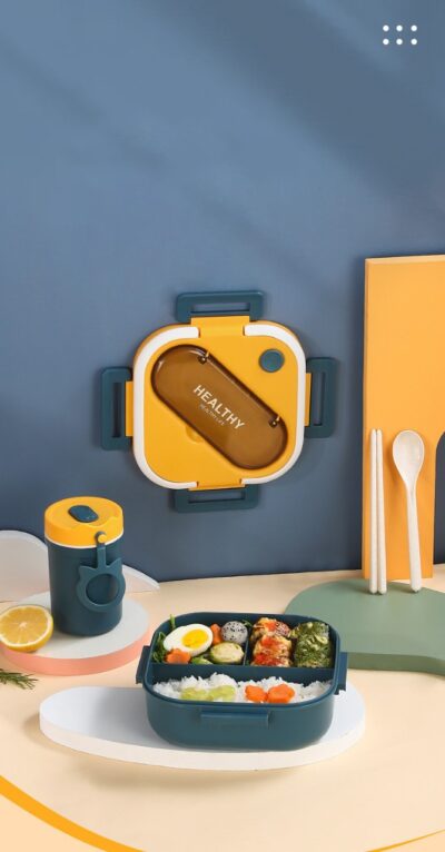 Portable Compartment Lunch Box-Fantasy purple