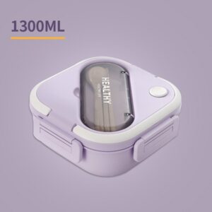 Portable Compartment Lunch Box-Fantasy purple