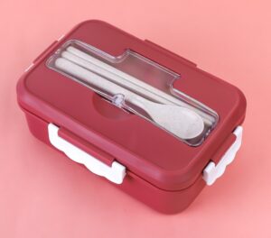 Japanese-style Lunch Box-Camellia Red
