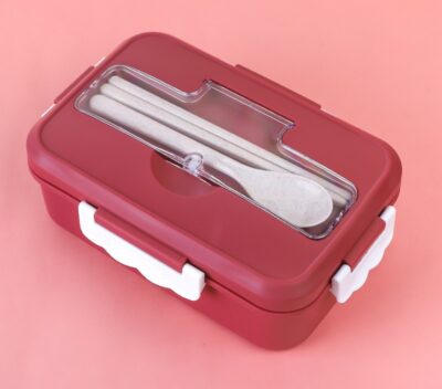 Japanese-style Lunch Box-Camellia Red