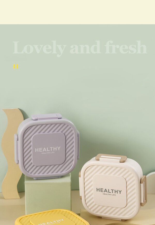 Japanese Square Lunch Box-1300ml milk apricot