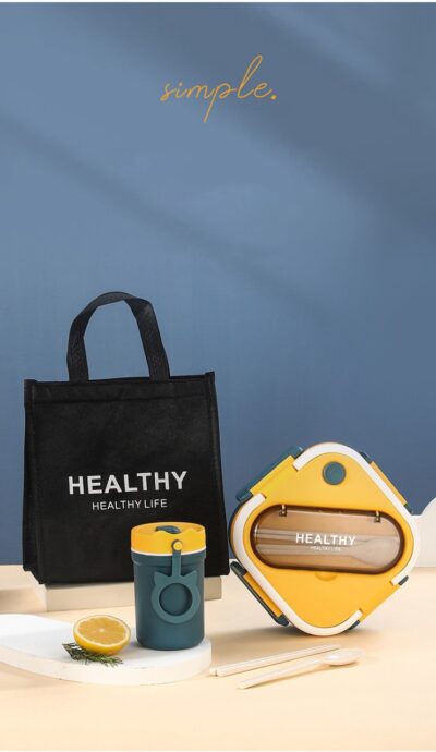 Portable Compartment Lunch Box-Fantasy purple