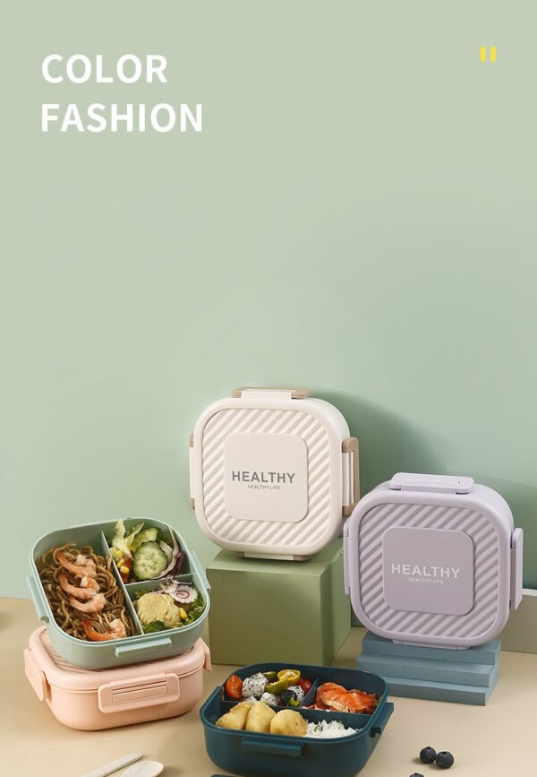 Japanese Square Lunch Box-1300ml milk apricot