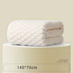 Cloud Grid Bath Towel-Off-white