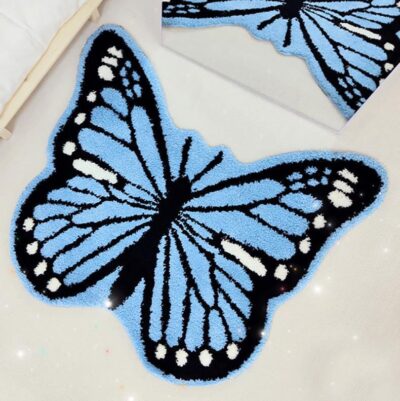 40*60cm Imitation Cashmere Floor Mat-Butterfly 3