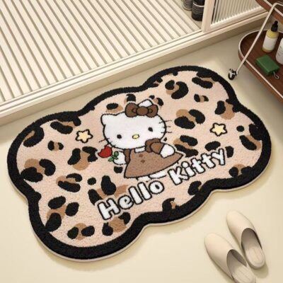 40*60cm Cute Cashmere Bathroom Floor Mat-Kitty Cat-001