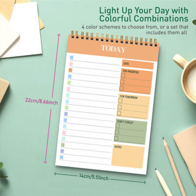 English TODAY Daily Coil Book-A5 green